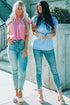 Tiered Sleeve Frilled Neck Dotted Top